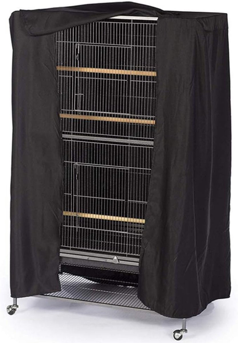 Parrot Cage Cover - Birdcage Cover and Dustproof Covers - Good Night Cover for Parrots - 210D Oxford Cloth - 104*69*122cm - Universal - Blackout - Waterproof - Black