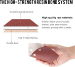 80 pieces - Sanding sheets - Sandpaper set - 40/60/80/120/180/240/320/400 grit - rectangular flocked sandpaper - 8 holes - red - 185*93mm