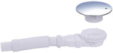 Shower tray siphon - Shower tray drains - Flat shower tray - Extra flat shower tray siphon - Drain set - Shower tray siphon - Shower tray siphon flat - For flat shower trays - Silver and white - Plastic - Top-Down View
