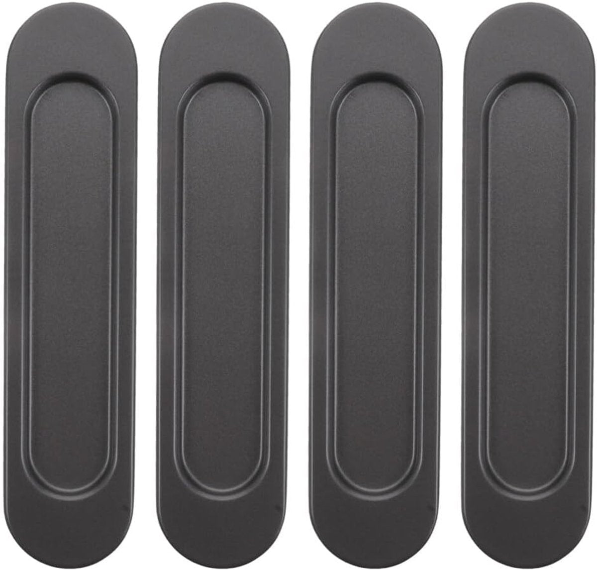 4 pieces - Sliding door handle - Sliding door handle - black - 149*35*6 mm - Furniture handle - Furniture handle - Door fitting - Furniture knob - Self-adhesive - metal