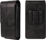 Phone Bag - Black - 15.5*8*2cm - PU Leather - For 6.1 Inch Mobile Phones - With Belt Clip - With Credit Card Slot - Phone Holder Belt Men - Waist Bag - Outdoor Belt Bag - Suitable for Hiking/Outdoor Sports