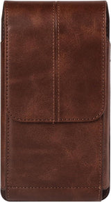 Phone Bag - Brown - 15.5*8*2cm - PU Leather - For 6.1 Inch Mobile Phones - With Belt Clip - With Credit Card Slot - Phone Holder Belt Men - Waist Bag - Outdoor Belt Bag - Suitable for Hiking/Outdoor Sports