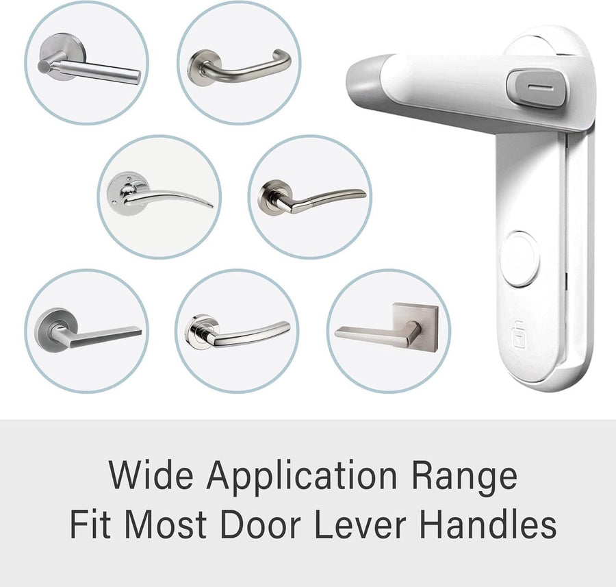 2 Pieces - Door lock - Door handle locks for childproof & pet-proof - Door handle locks for toddlers - Baby safety locks for toddlers