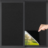 Window Film - Blackout Window Film - Blackout Window Film - Sun Protection - Anti-Peep - Adhesive Window Film - Blackout Cloth - Black - Including Squeegee - Easy Installation - Window Sticker - 45x100cm - Supplied with Self-Adhesive Backing