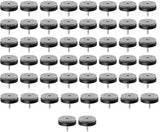 Felt Pads with Screw - Pack of 50 - Floor Protectors - Felt - Furniture Protectors - Anti-Scratch Furniture Coasters - Protective Felt - Round - Against Floor Scratches - Furniture Protection - Chair Leg Protectors - Under Furniture - 20 mm - Black