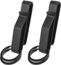 Keychain - 2 Pieces - Belt Keychain - Tactical Keychain - Duty Belt Keychain - Key Clip - Key Ring - Belt Clip - With Keyrings - Stealth Belt Loop Keychain Holder - 7.3*1.2*2.3 cm - Black