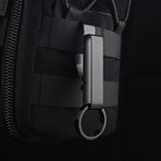 Keychain - 2 Pieces - Belt Keychain - Tactical Keychain - Duty Belt Keychain - Key Clip - Key Ring - Belt Clip - With Keyrings - Stealth Belt Loop Keychain Holder - 7.3*1.2*2.3 cm - Black