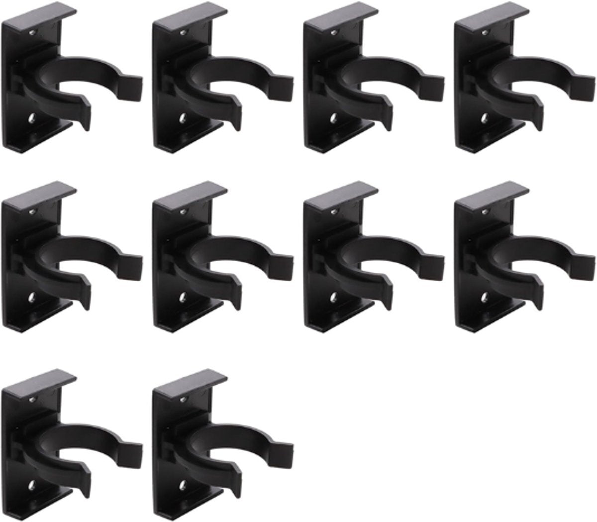 10 pieces - Skirting Clips - Kitchen Plinth Hooks - Kitchen Plinth Clips - for Kitchen Frames Fastening - black - plastic - for cabinet legs with a diameter of 2.6-2.8 cm - for sofa, table, bed, cabinet