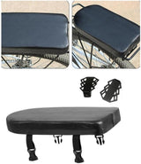 Rear Bicycle Seat - Bicycle Seat Rear Seat - With Footrests - Luggage Carrier Cushion - Rear Bicycle Seat - Universal - Black