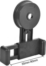 Smartphone Holder - Mobile Phone Adapter Mount - Smartphone Photography Accessory - Phone Camera Lens Set - Clip-On Design - for spotter's/binoculars/telescope with Ø 2.5 - 4.5cm - 45-Degree Angle