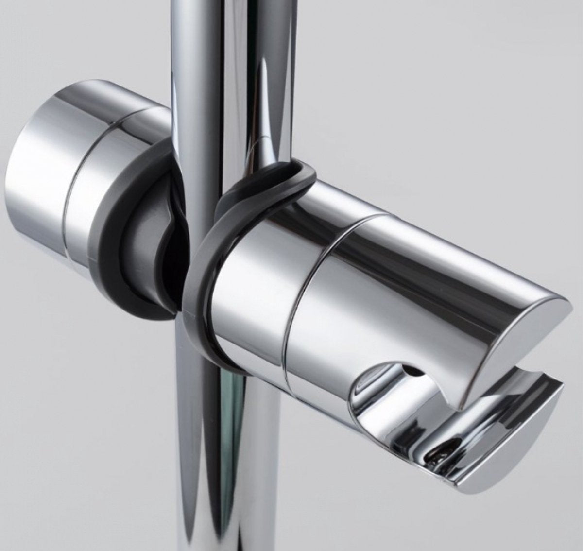 Shower Rail Slider - Hand Shower Bracket - ABS - Adjustable - Shower Head - Universal Shower Holder - Shower Head Holder - Hand Shower Holder - For Hand Shower or Shower Head for Bathroom - Suitable for Ø 18-25mm - Silver