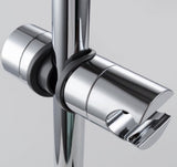 Shower Rail Slider - Hand Shower Bracket - ABS - Adjustable - Shower Head - Universal Shower Holder - Shower Head Holder - Hand Shower Holder - For Hand Shower or Shower Head for Bathroom - Suitable for Ø 18-25mm - Silver - Close-Up Angle