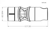 Shower Rail Slider - Hand Shower Bracket - ABS - Adjustable - Shower Head - Universal Shower Holder - Shower Head Holder - Hand Shower Holder - For Hand Shower or Shower Head for Bathroom - Suitable for Ø 18-25mm - Silver