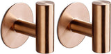 Self-adhesive Round Towel Hooks - 2 pieces - Hooks - 5×6.5×5.2 cm - Stainless Steel - Round Towel Hook - Rose Gold