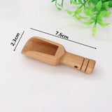 10 Pieces - Mini Wooden Spoons - Sustainable Kitchen Accessory - Wooden Scoops - Measuring Spoon - Spoons for Herbs and Tea - Spoons for Kitchen, Cooking, Herbs, Coffee, Tea, Sugar, Salt - 7.6*2.3cm - Wood - Front View