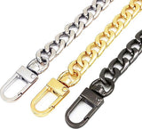 Pieces - Metal Chain - Chain - Bag Strap Chain - Bag Strap - Shoulder Strap - Handbag Strap - Bag Belt - Gold-colored, silver, black - 120cm*9.5mm - Metal
