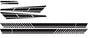 Car sticker - 6 pieces/3 pairs/1 set - Stripe side sticker - Graphic sticker - PET - Black - For car decoration
