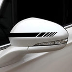 Car sticker - 6 pieces/3 pairs/1 set - Stripe side sticker - Graphic sticker - PET - Black - For car decoration