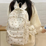 Backpack - School Bag - Backpack - Girl Backpack - School Backpack - School Bag - Tablet Backpack - 20 Liters - Roses - Rear View