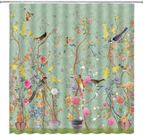 Shower curtain - Waterproof - bath curtain - bathroom curtain - Printed shower curtain - Polyester - 150*180cm - green