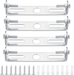 4 pieces - 90mm - Ceiling plate - Bracket - Lighting bracket - Ceiling holder - Hanging lamp bracket - for wall or ceiling - Lamp mounting brackets - with screws - iron - silver