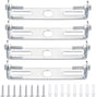 4 pieces - 90mm - Ceiling plate - Bracket - Lighting bracket - Ceiling holder - Hanging lamp bracket - for wall or ceiling - Lamp mounting brackets - with screws - iron - silver