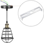 4 pieces - 90mm - Ceiling plate - Bracket - Lighting bracket - Ceiling holder - Hanging lamp bracket - for wall or ceiling - Lamp mounting brackets - with screws - iron - silver