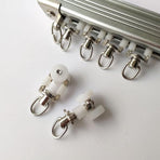20 Pieces - Curtain Runners - Curtain Runners - Curtain Rollers - Curtain Rail Rollers - Gliders - Curtains - Curtain Gliders - White - Alloy - 3.45*1.5cm