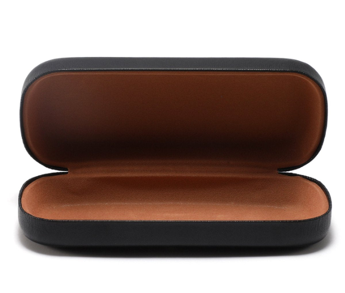 Glasses case - glasses case for men and women - sturdy case - sunglasses case - black - PU - 160*64*36mm