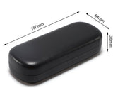 Glasses case - glasses case for men and women - sturdy case - sunglasses case - black - PU - 160*64*36mm - 45-Degree Angle