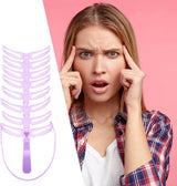 8 pieces - 8in1 Eyebrow stencil - eyebrow template - eyebrow stamp - make-up aid - purple - plastic - Practical - Front View