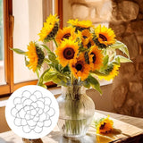 Flower Arrangement Holder Set - 2 Pieces - Flower Stand - Stainless Steel - Metal Wire Flower Arranger - Reusable - Flower Arranging Tool - Flower Grid Organizer - Suitable for Vases, Flower Stems and Bouquets - 15cm - Silver