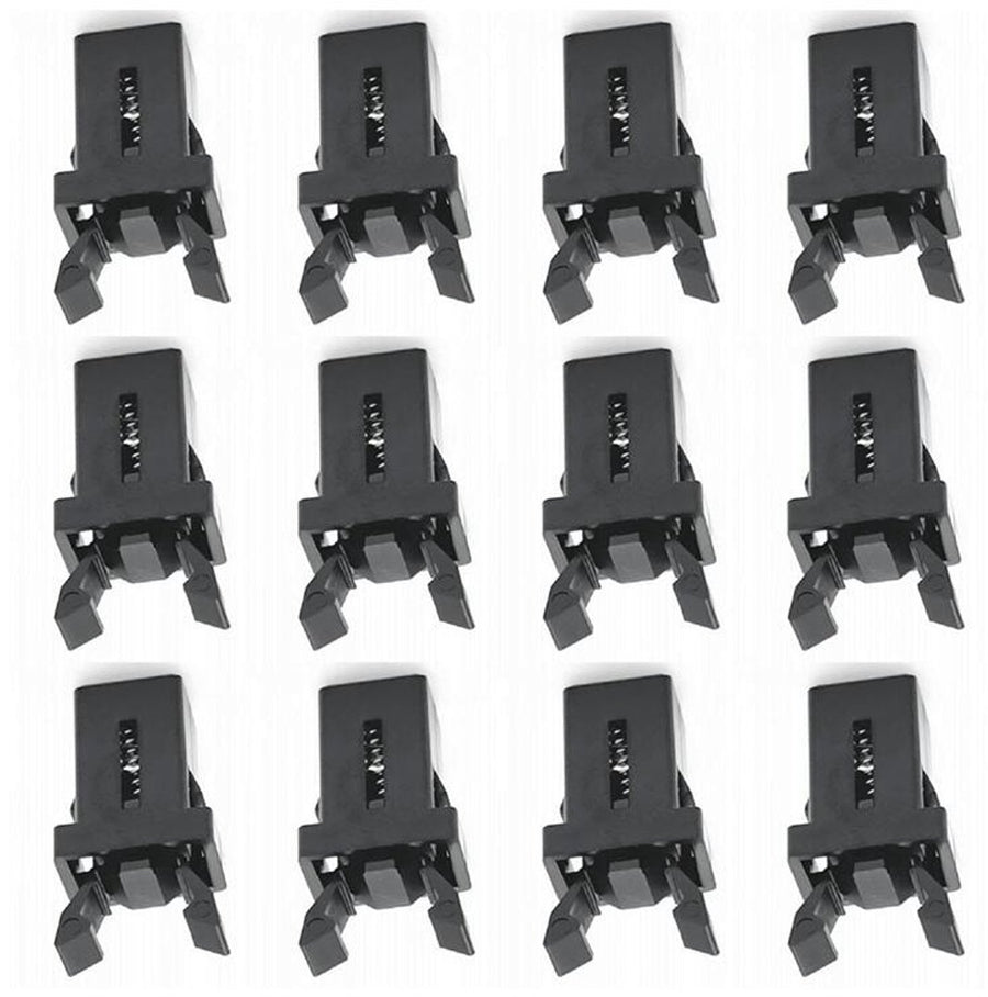 Lock - 12 Pieces - Lock - Plastic - Press Type - Trash Can Lock Replacement - Universal Touch Bin Lid Clamps - Trash Can Lock - Trash Can Lock Repair - Suitable for Trash Cans - 1.1*1.5cm - Black