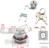 Letterbox lock - Cam lock - Cabinet lock - Cam lock - Security cabinet lock - Cylinder lock - 21.5 mm - Zinc alloy - With key - For Cabinet, Cabinet door, Filing cabinet, Letterboxes, Drawer cabinet