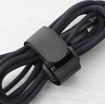 Cable organizer - 40 pieces - 200 x 2 mm - Black - Nylon - Velcro - Cable ties - Tie-wraps - Cable management - Cable ties Velcro - Cable holder - With plastic buckle - Adjustable