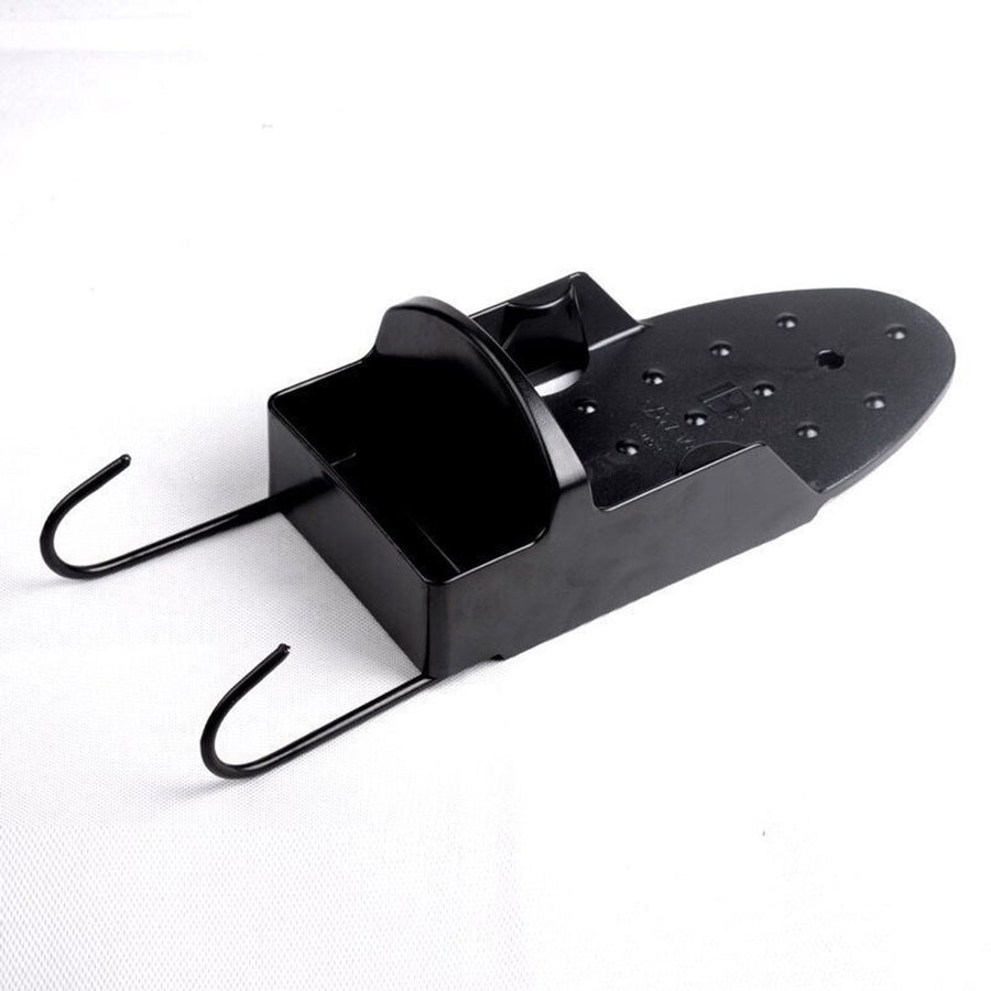 Ironing board holder - Hanging system for your ironing board AND iron - simple ironing board holder - black - plastic - Ironing board holder - Wall-mounted ironing board holder