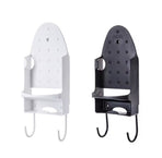 Ironing board holder - Hanging system for your ironing board AND iron - simple ironing board holder - black - plastic - Ironing board holder - Wall-mounted ironing board holder