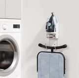 Ironing board holder - Hanging system for your ironing board AND iron - simple ironing board holder - white - plastic