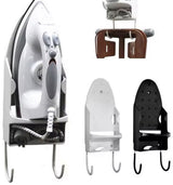 Ironing board holder - Hanging system for your ironing board AND iron - simple ironing board holder - white - plastic - Close-Up Angle