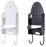 Ironing board holder - Hanging system for your ironing board AND iron - simple ironing board holder - white - plastic - Low Angle