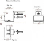 Floor guide - Wall guide - Door guide - Door guide - Steel - Black - Wall mounting - for sliding doors, shed doors