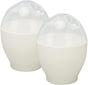 Egg Boiler - 2 Pieces - Microwave Egg Boiler - Egg Boiler - Portable Mini Fast Egg Boiling Cup - For Kitchen Breakfast - White