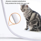 Cable Sleeve - 2m - Diameter 19MM - Cable Management - Braided Cable Sheathing - Cable Protector - Stretchable - Cuttable - PET - White - For TV / Computer / Home Theater / Engine Compartment - Front View