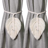 Curtain Holder - 2 Pieces - Curtain Tie Back - Curtain Tie Rope - Curtain Tie Back Hook - Curtain Ties - Beige - 116 cm Long