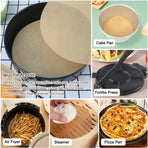 Baking paper - 100 pieces - 30 cm - Round - Parchment paper - for baking cookies, bread, meat, pizza, air fryer