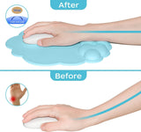 Mouse pad - Mouse pad with wrist rest - Ergonomic mouse pad - Mouse pad with leather surface, suitable for computers, laptops, office, home and travel, with non-slip bottom - Top-Down View