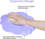Mouse pad - Mouse pad with wrist rest - Ergonomic mouse pad - Mouse pad with leather surface, suitable for computers, laptops, office, home and travel, with non-slip bottom