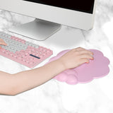 Mouse pad - Mouse pad with wrist rest - Ergonomic mouse pad - Mouse pad with leather surface, suitable for computers, laptops, office, home and travel, with non-slip bottom