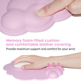 Mouse pad - Mouse pad with wrist rest - Ergonomic mouse pad - Mouse pad with leather surface, suitable for computers, laptops, office, home and travel, with non-slip bottom - 45-Degree Angle