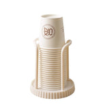 Disposable cup holder for paper cups - practical cup holder - paper cup dispenser for the desk - cup dispenser - Multifunctional paper cup holder - set of two (black + white) - Side View